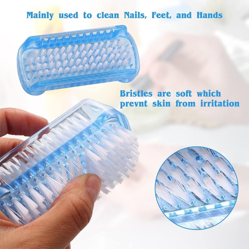 ROLECK 4 Pcs Nail brush Two Sided,Nail brush for cleaning fingernails Men Women,Nail brushes for Toes,Easy use fingernail brush,Nail scrubber brush for Travel,Nail cleaning brush kids - Image 3